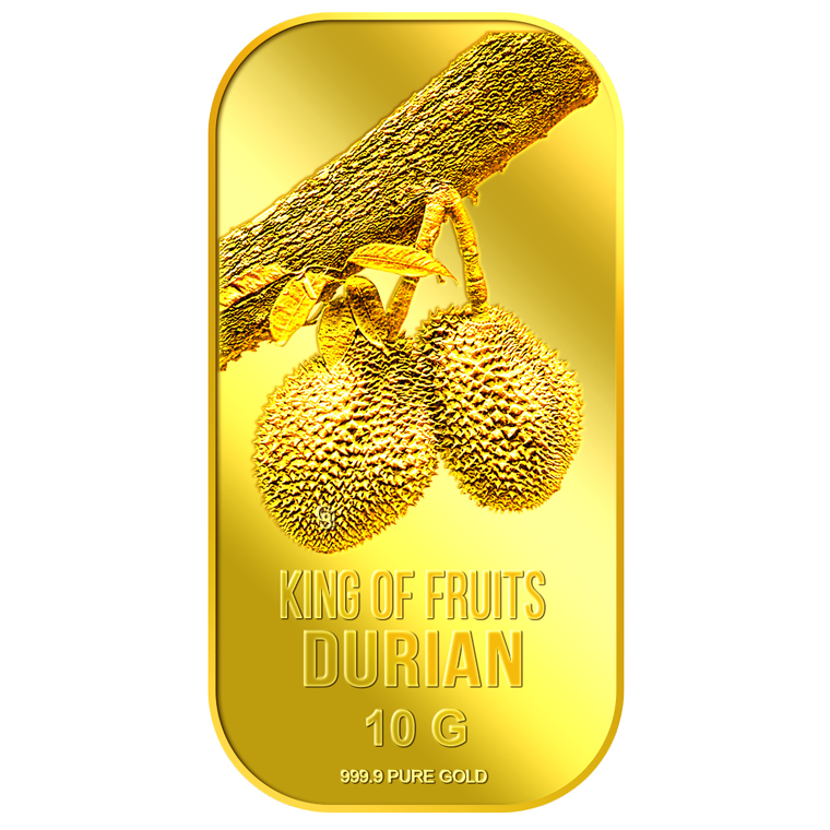 10g King of Fruits Durian (Series 1) Gold Bar