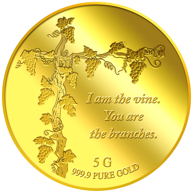 5G I am the vine. You are the branches Gold Medallion (12th Launch)