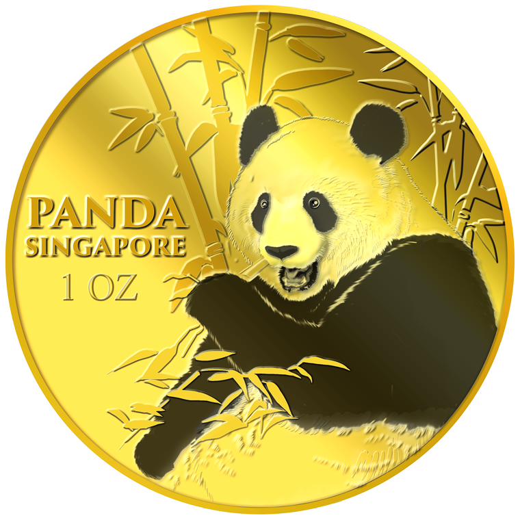 1Oz SG Giant Panda (Series 3) Gold Medallion
