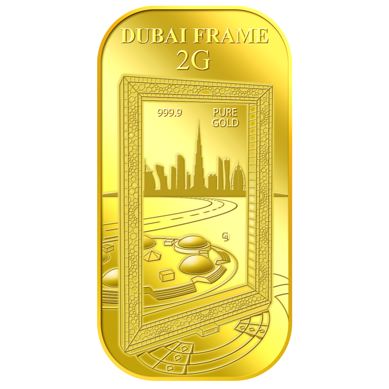 2g Dubai Frame Gold Bar