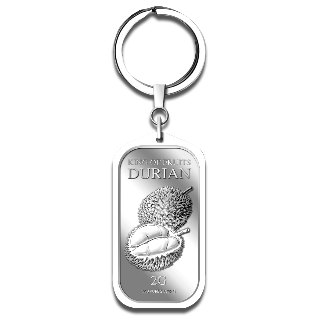 2g Durian (Series 2) Silver Bar Keychain
