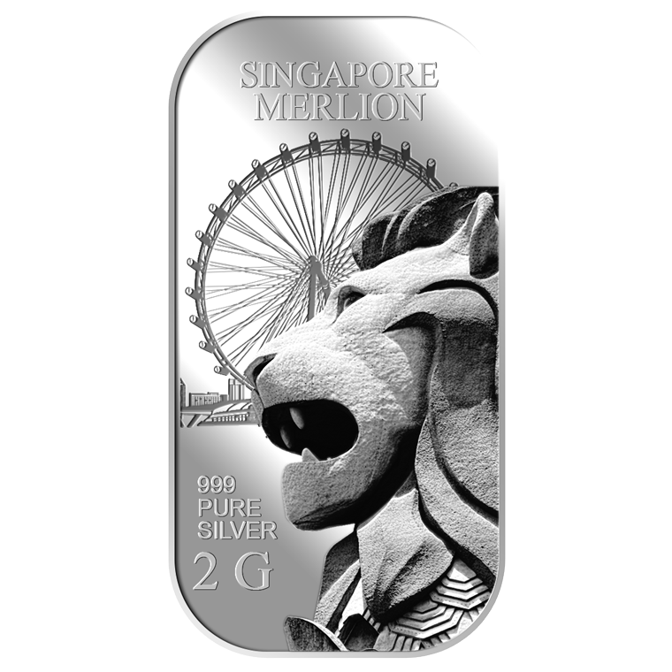 2g SG Merlion Flyer Silver Bar