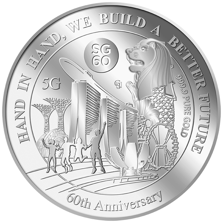 5g SG 60th Anniversary Silver Medallion (Year 2025)
