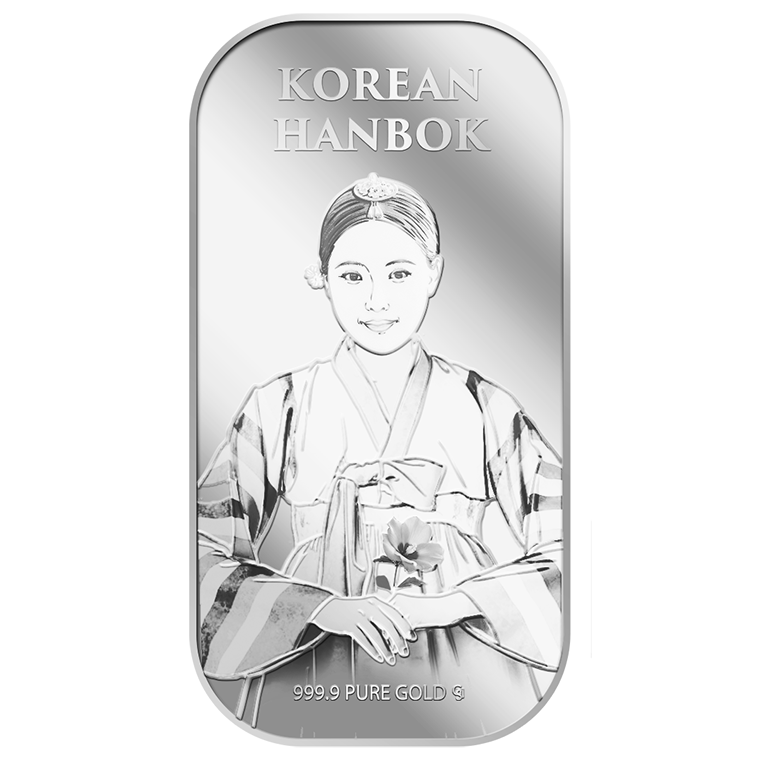 2g Korean Hanbok (Lady) Silver Bar