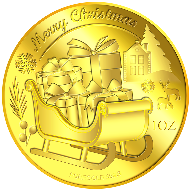 1Oz 2025 Christmas Gift Gold Medallion (Coming Soon)